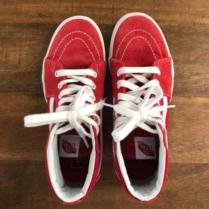 Kids Vans sk-8 hi red/white ***WORN ONCE***